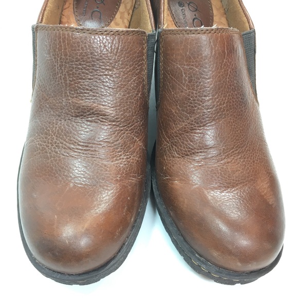 BOC Born Slip On Leather Heel Brown Size 7 - Picture 2 of 8
